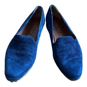 Xavier Danaud‎ Women’s Shoes Loafers Navy Blue Suede Size 6
